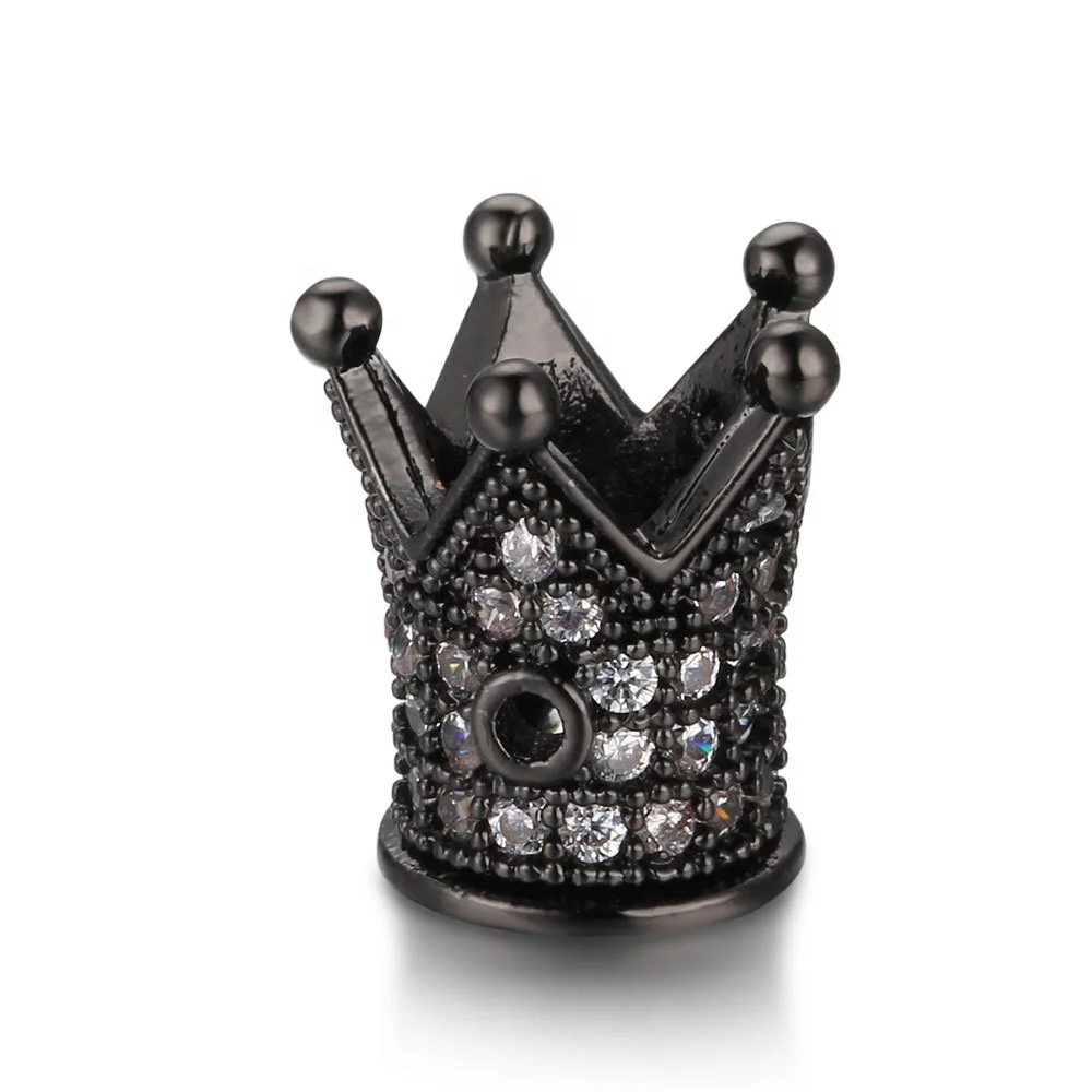 VEROMCA Copper Micro Pave Beads Zircon Accessories DIY Handmade Crown Beads