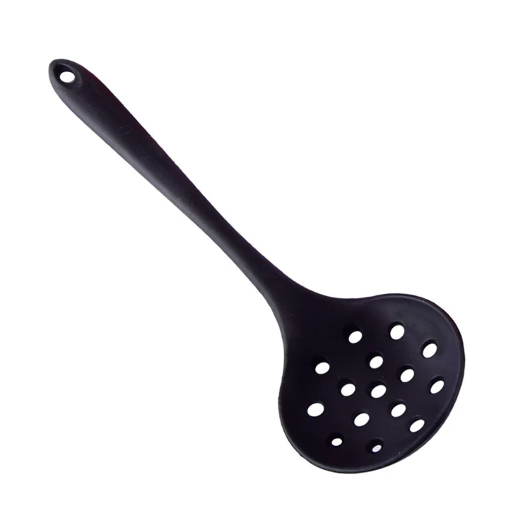 Food-grade silicone slotted skimmer spoon sieve spoon kitchen tools silicone colander