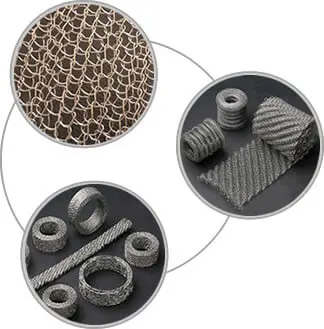 Hot sale knitted steel wire mesh for anti vibration sound attenuating and heat shield components in automotive application