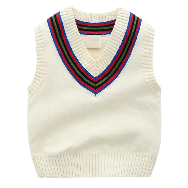 Leesourcing--hot selling GOTS certified Organic Cotton  knitted V-neck baby  sweaters