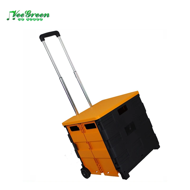 Small Rolling Storage Portable Folding Shopping Trolley & Carts for Supermarket