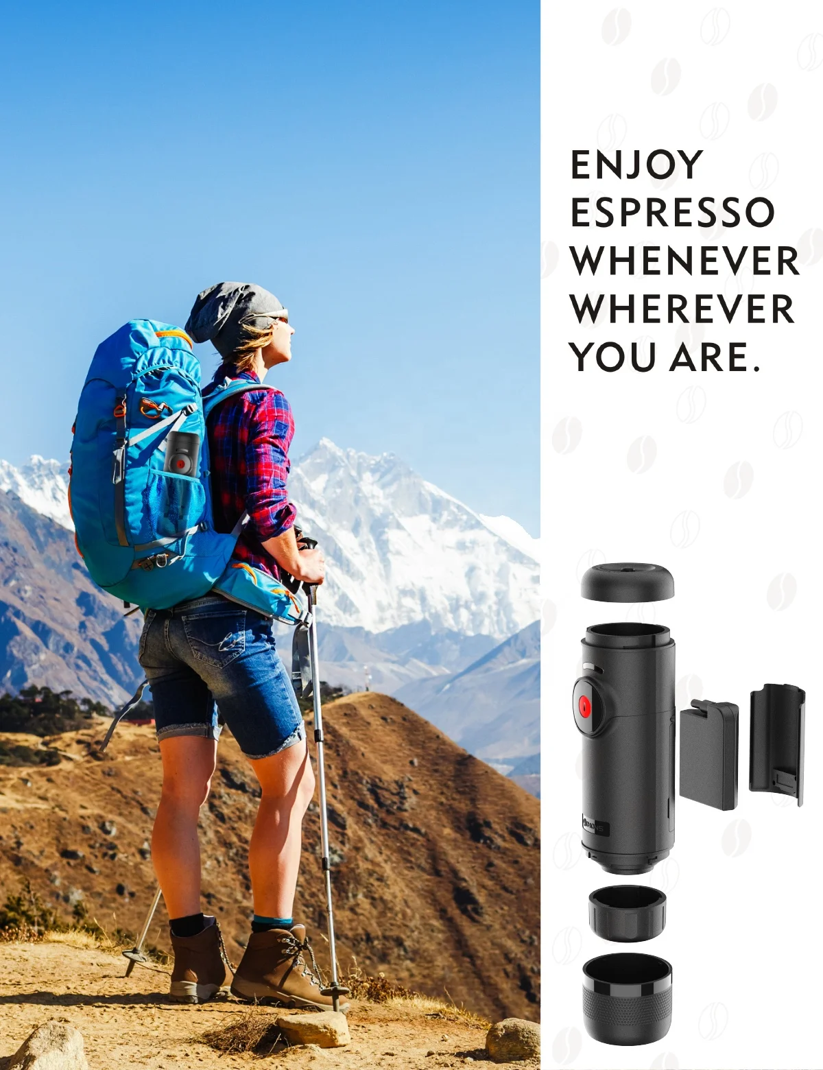 
IMONS outdoor coffee maker espresso machine one button operation portable coffee machine for nespresso capsule 