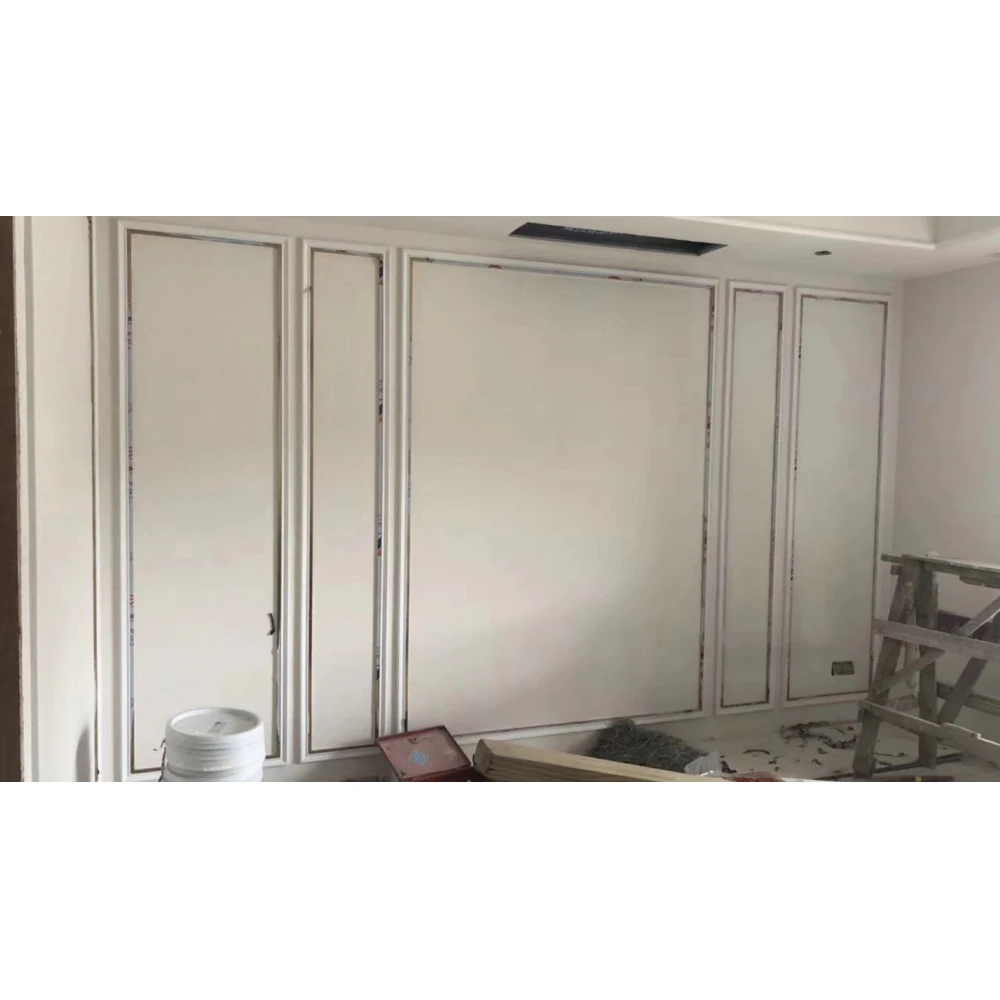 PU decorative wall frame trim molding wainscoting with aluminum metal color