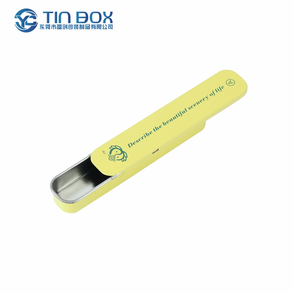 Child Resistant Mini Tin Packaging Box Custom Printing Child Proof Roll Tin Box Slide Can With Biodegradable Insert