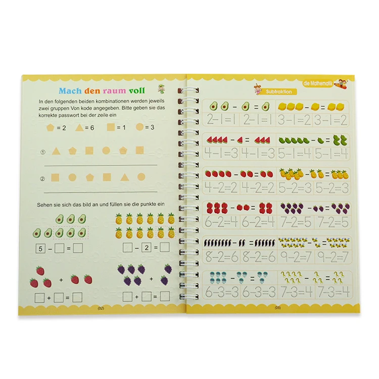 Children Magic Ink Reusable 3D Groove Deutsch German Copybook Calligraphy Book For Beginners