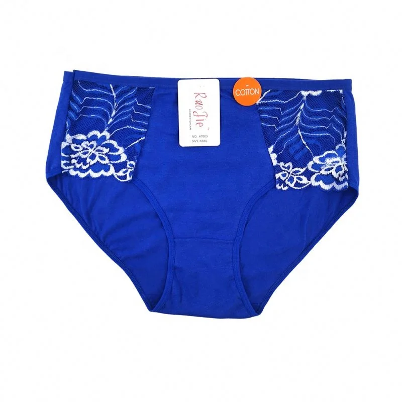 Promotional sale high elastic old women mature soft spandex underwear plus size mixcolor panties