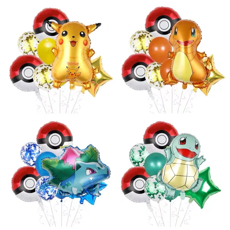 Pok mon Ball Pikachu алюминиевая пленка детский Огненный Дракон тематический набор для дня рождения воздушный