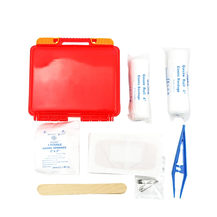 
ANSI OSHA 5 persons RED Plastic First aid kit box for workplace,home,industrial 