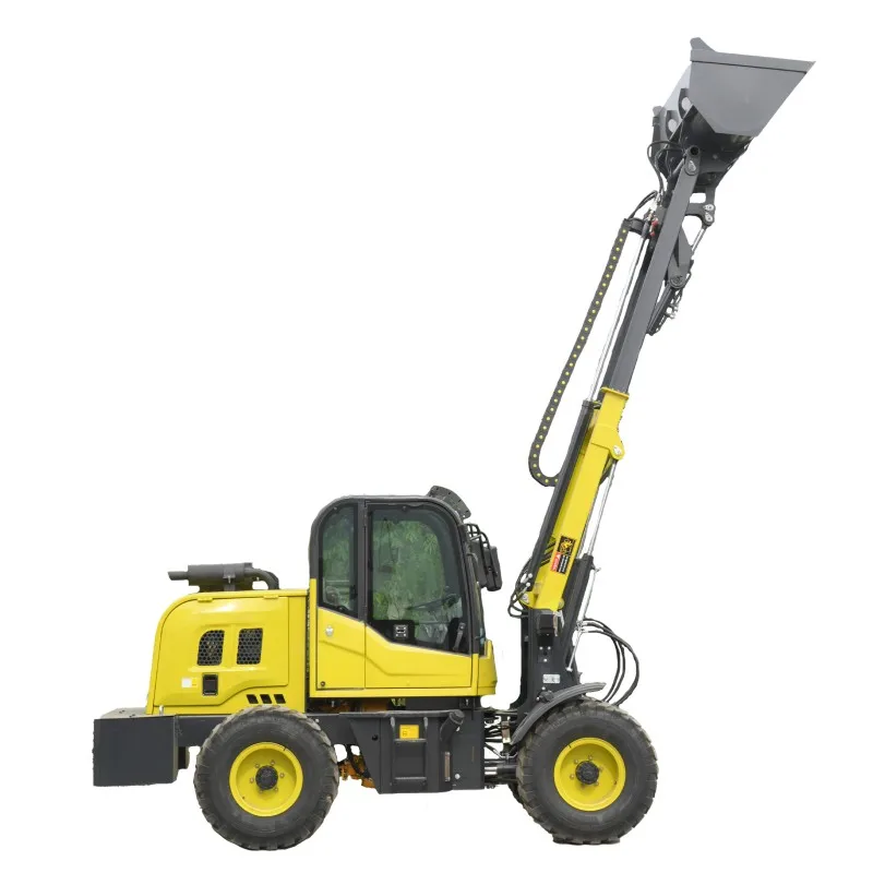 Multifunctional small loader for household use, four-wheel drive hydraulic agricultural loader, engineering bulldozer