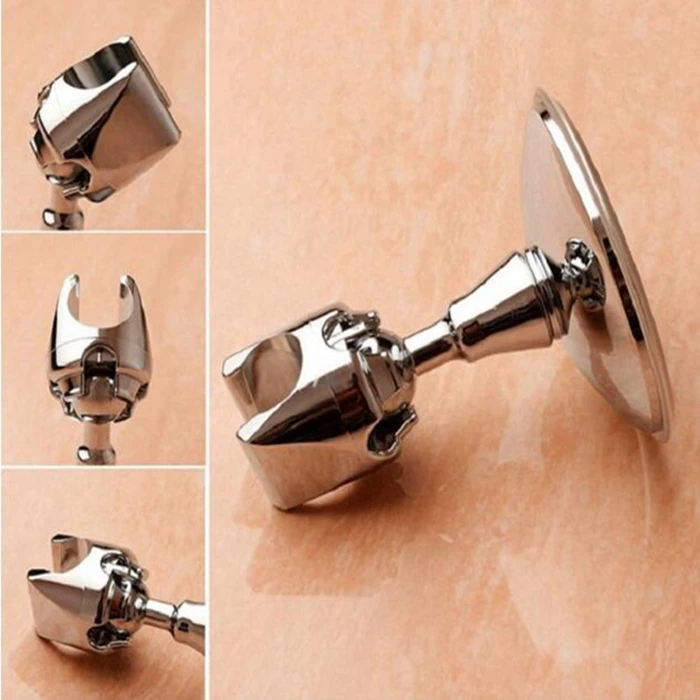 Suction Cup Swivel Adjustable Shower Head Holder ,shower head slotted wall hanging bracket, adjustable suction shower holder .