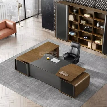 МДФ доска минимализм офисный менеджер Исполнительный Мебель Столы деревянный стол набор