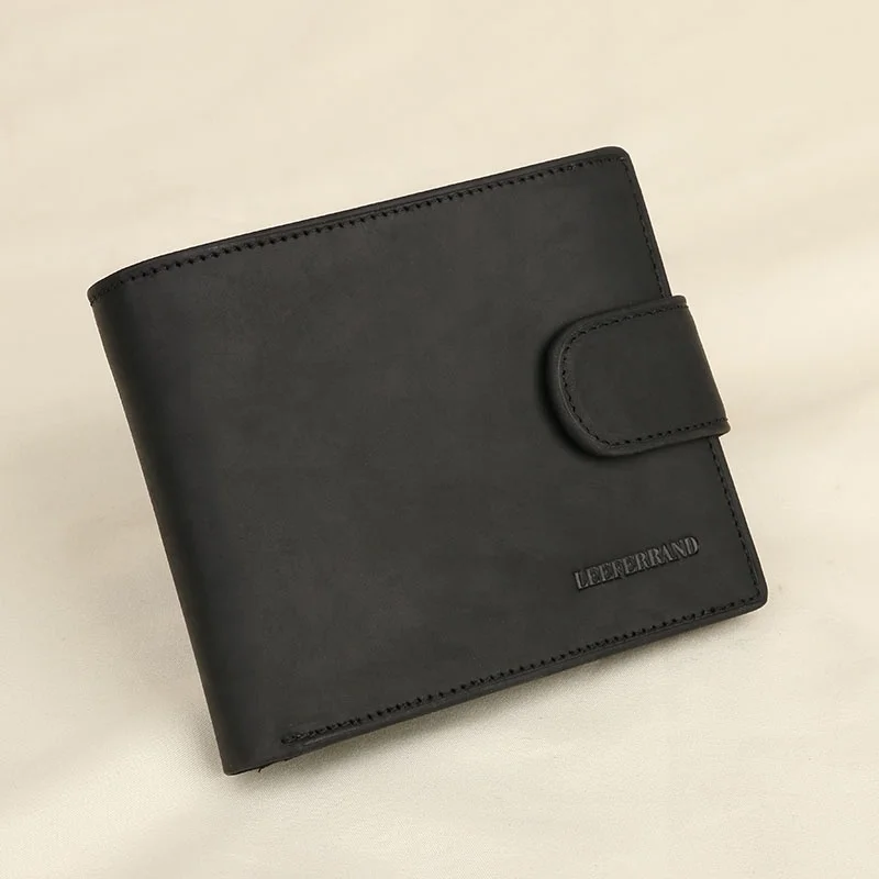 2022 Newest design men wallets leather genuine credit card wallet luxury Men leather minimalistic rfid wallet
