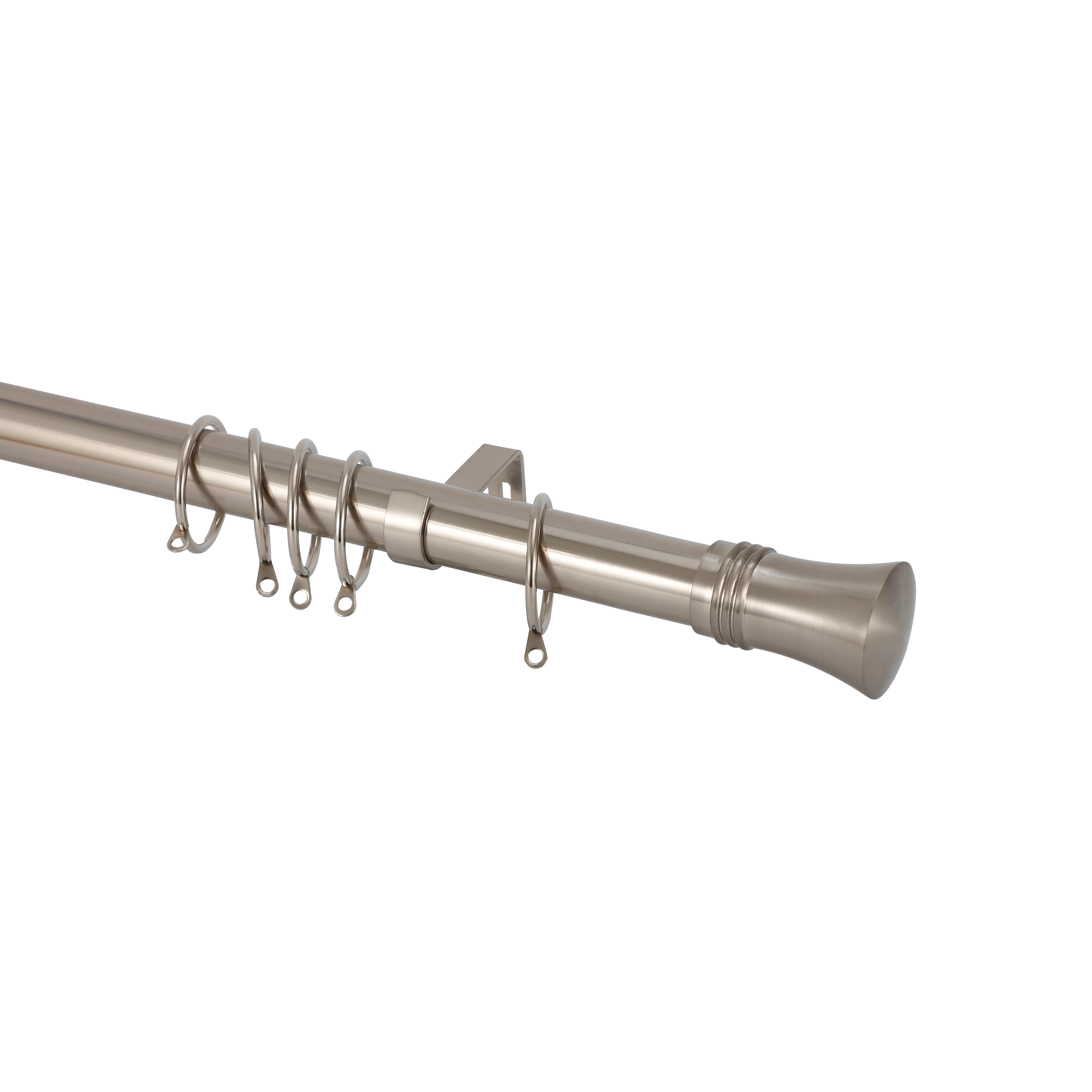 Home decorative extendable Black drapery rod 22mm double single window curtain pole