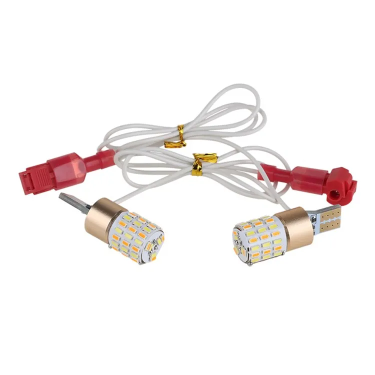 Motorcycle Highlight LED T10 3014 54SMD SET Side Marker Light Dual Color t10 spotlight motorcycle lighting system