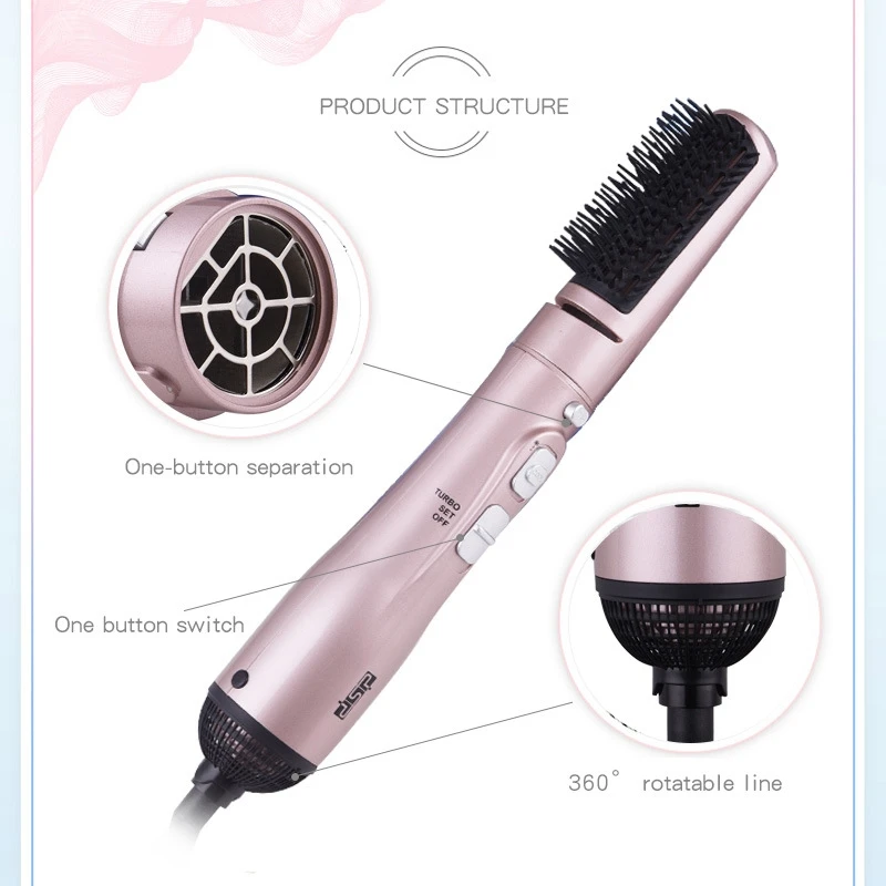 4 in 1 Portable Automatic Rotating Salon Hot Air Blow Professional Straightener Hair Dryer Brush