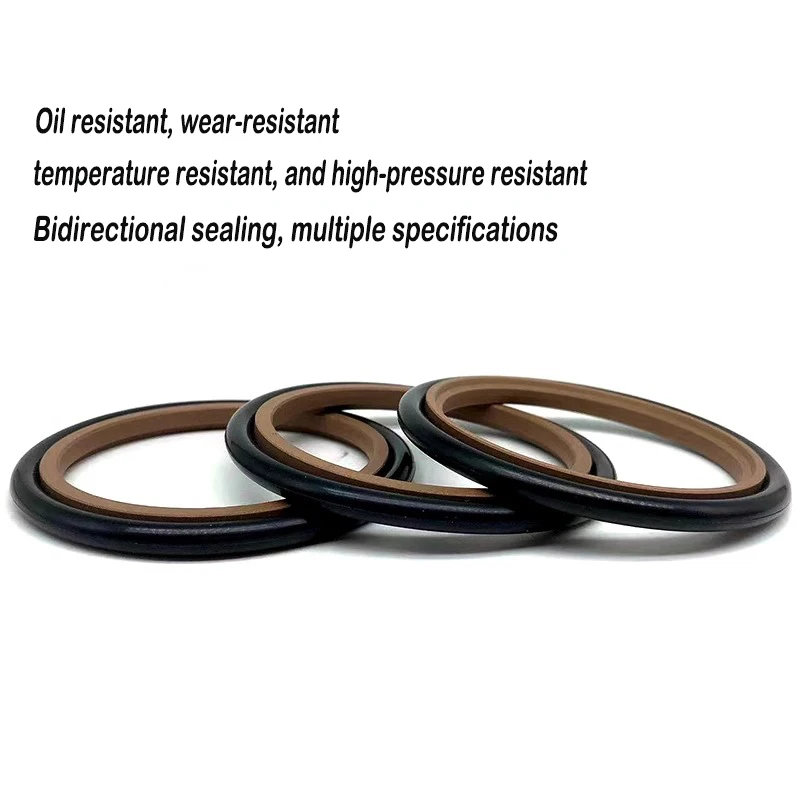 Optimized Stellar Seal PTFE Copper Powder Rubber FKM Material Double Directional Piston Ring Sealed Shaft
