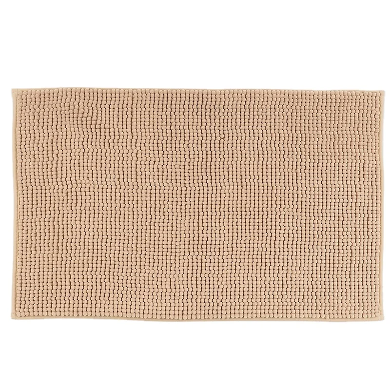 2024 All year Wholesale cheap solid color chenille polyester bathmat stock 40*60/50*80cm