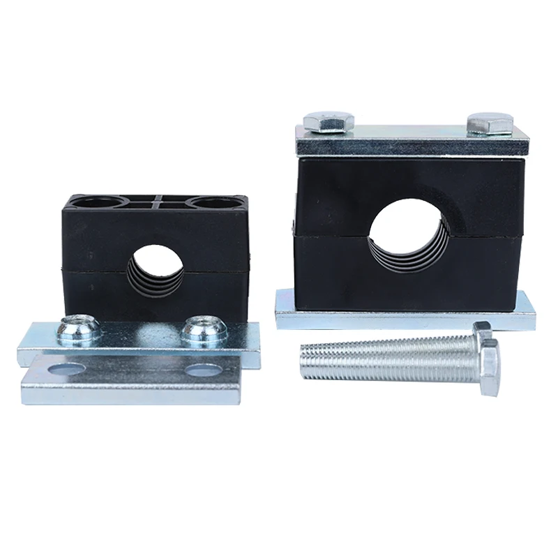 Custom Machined Nylon Two Ears Hose Clip Telescopic Tube Plastic Pipe Clamps for Large Bore
