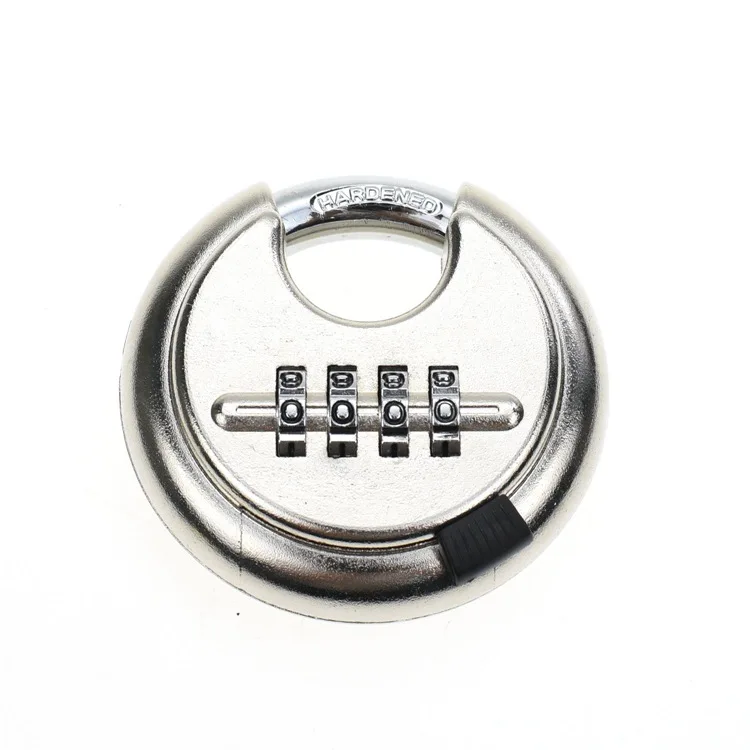 High security stainless steel round lock 70mm combination disc padlocks