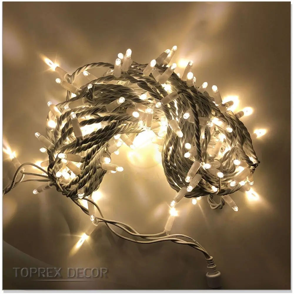 Holiday 30 LED String Lights 8M 220V rice led PVC fairy lights Christmas Party Decoration 360 degree glow Lights