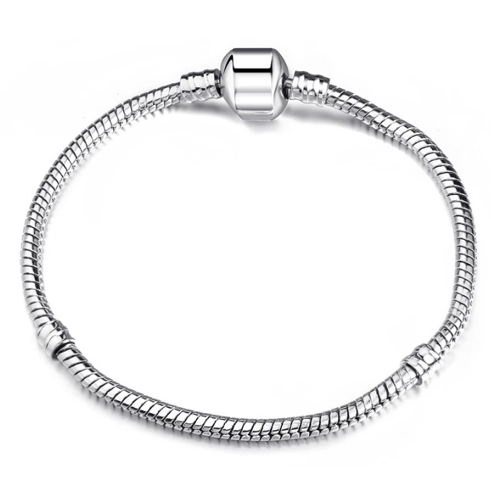 Very cheap pan dora bracelets flat snake chain bracelet