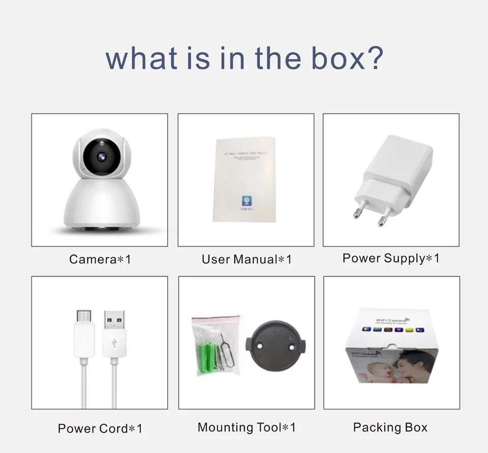 2023 custom products 1080P clear two way audio IR Night Vision cctv ip camera home security alarm system indoor security camera