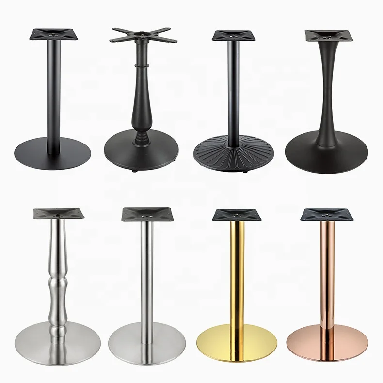Table Bases Round Coffee Dining Modern Luxury Bar Restaurant Furniture Legs Silver Table Bases Gold Stainless Steel Black Chrome