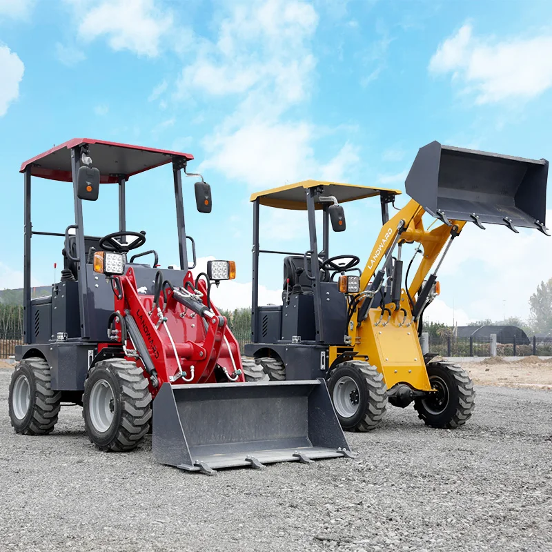 Electric Wheel Loader Zero Emission Front End Loader 12V Battery Wheel Mini Loader For Sale