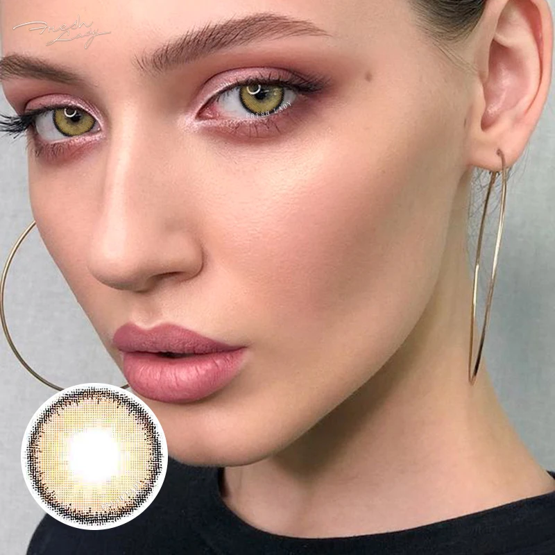  Fresh Lady Египет коллекция 14 мм круглые коричневые косметические контактные