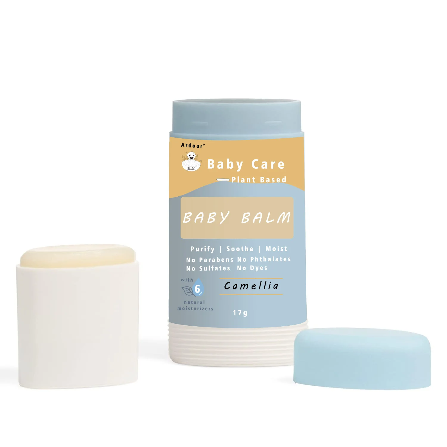 Camellia Baby Balm Stick Oil Butter Cream Gentle Baby Smooth Moisturizer Hydration For Babies Kid Children Newborn Infant