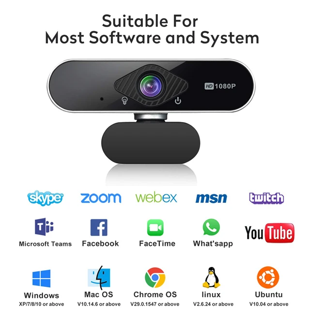  Горячая продажа Full HD Play и Plug Live webcam Stream PC ноутбук Компьютерная камера USB 2 0