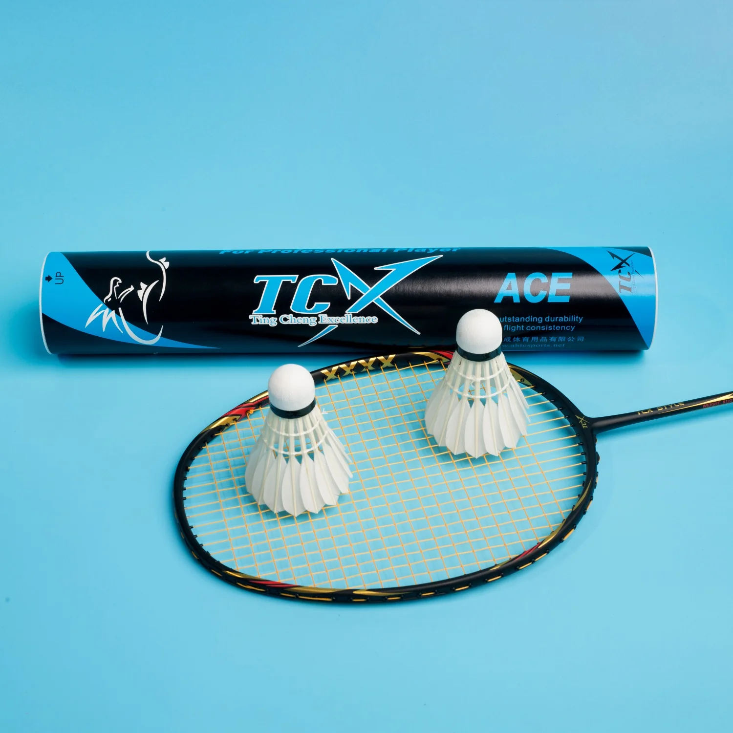 TCX ACE International Match Grade High Quality Goose Feather Badminton Shuttlecocks