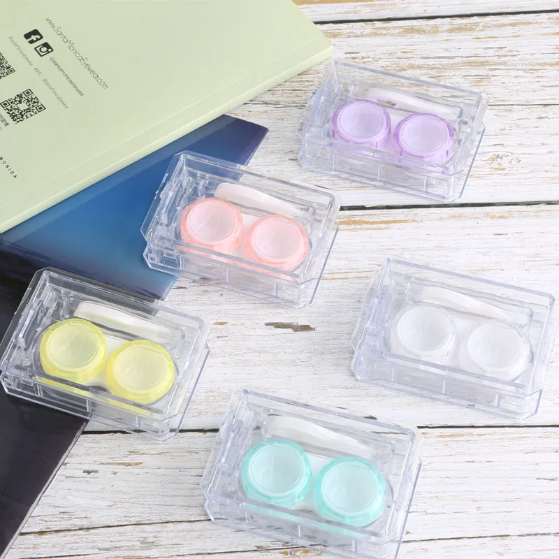 
Wholesale Colored Contact lenses plastic case/box/contact lens case 