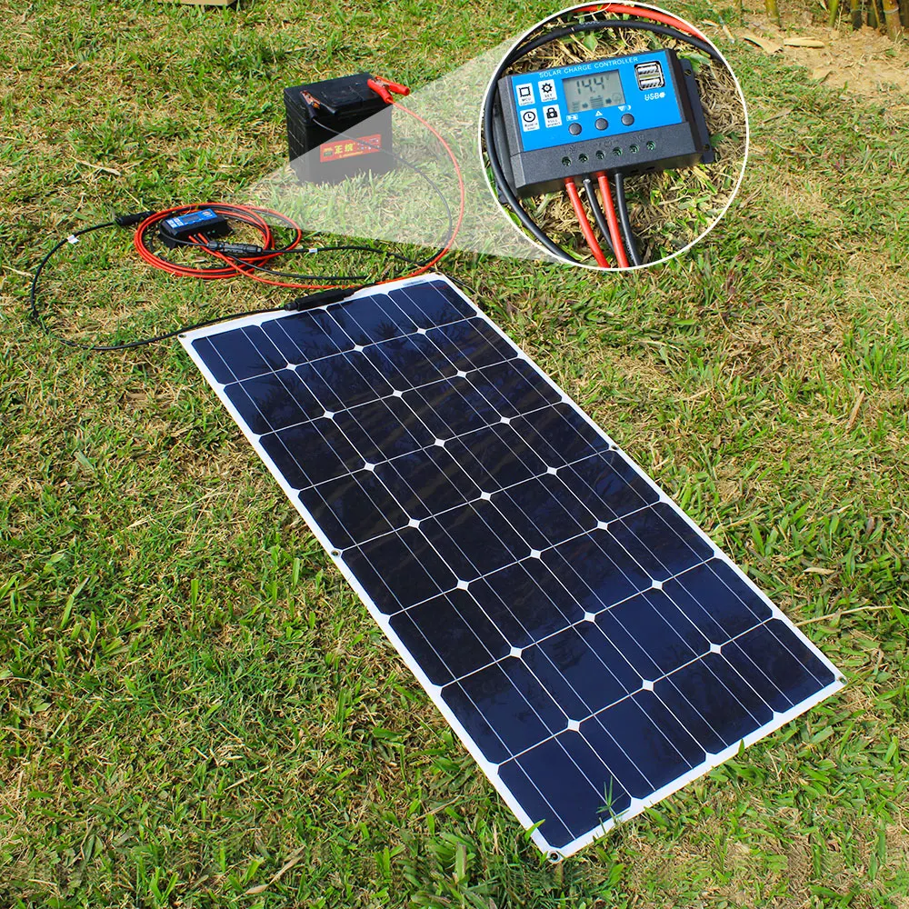 16V 100W Flexible Solar Panel System for yacht camping