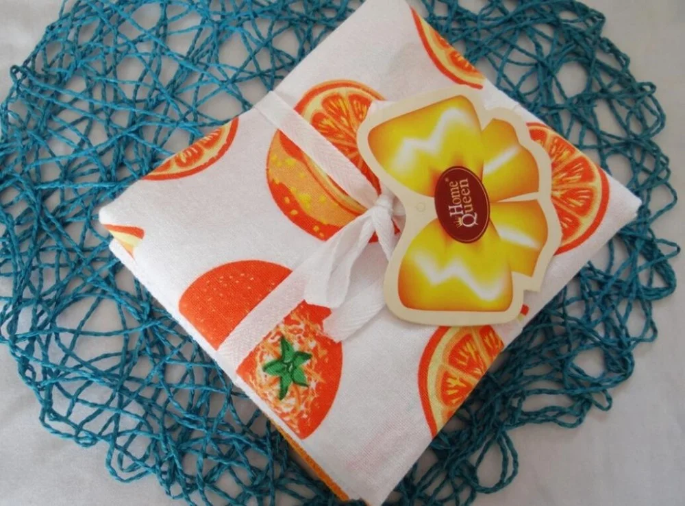 China supplier wholesale OEM Promotion 100% cotton fabric custom printing kitchen / tea towel
