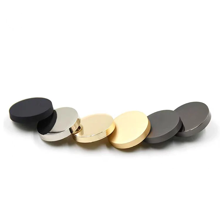 Fashion Zinc Alloy Garment Button Gold Silver Flat Round Sewing Men Women Suit Shank Shirt Metal Button for Clothing