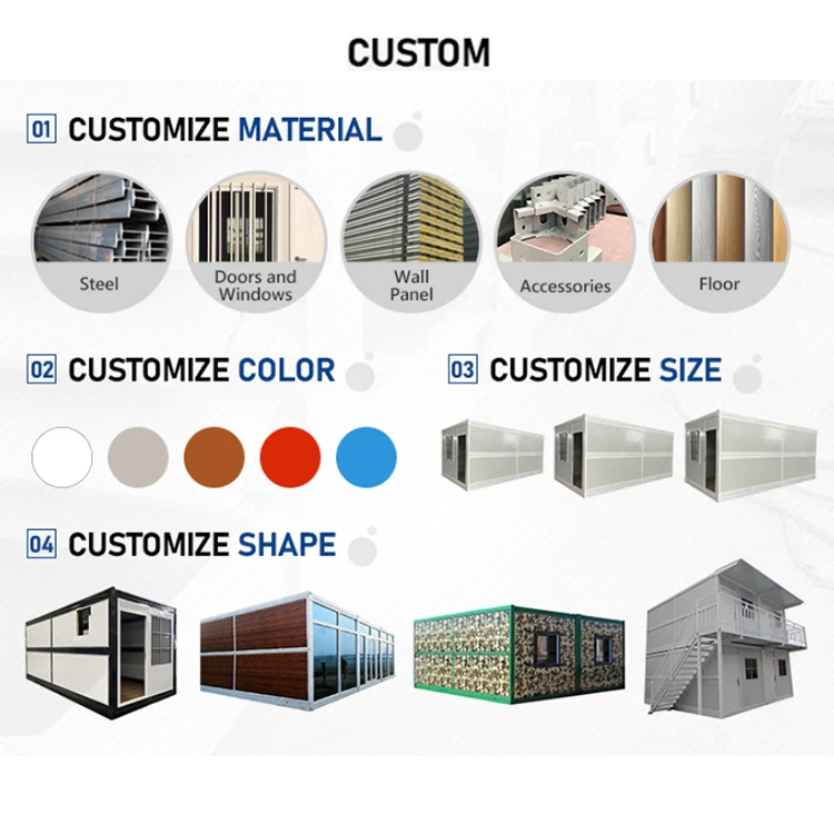 Best Price Prefabricated Construction Flat Pack Container House Easy Install Modern Competitive Price 20 Ft Office Building 1set