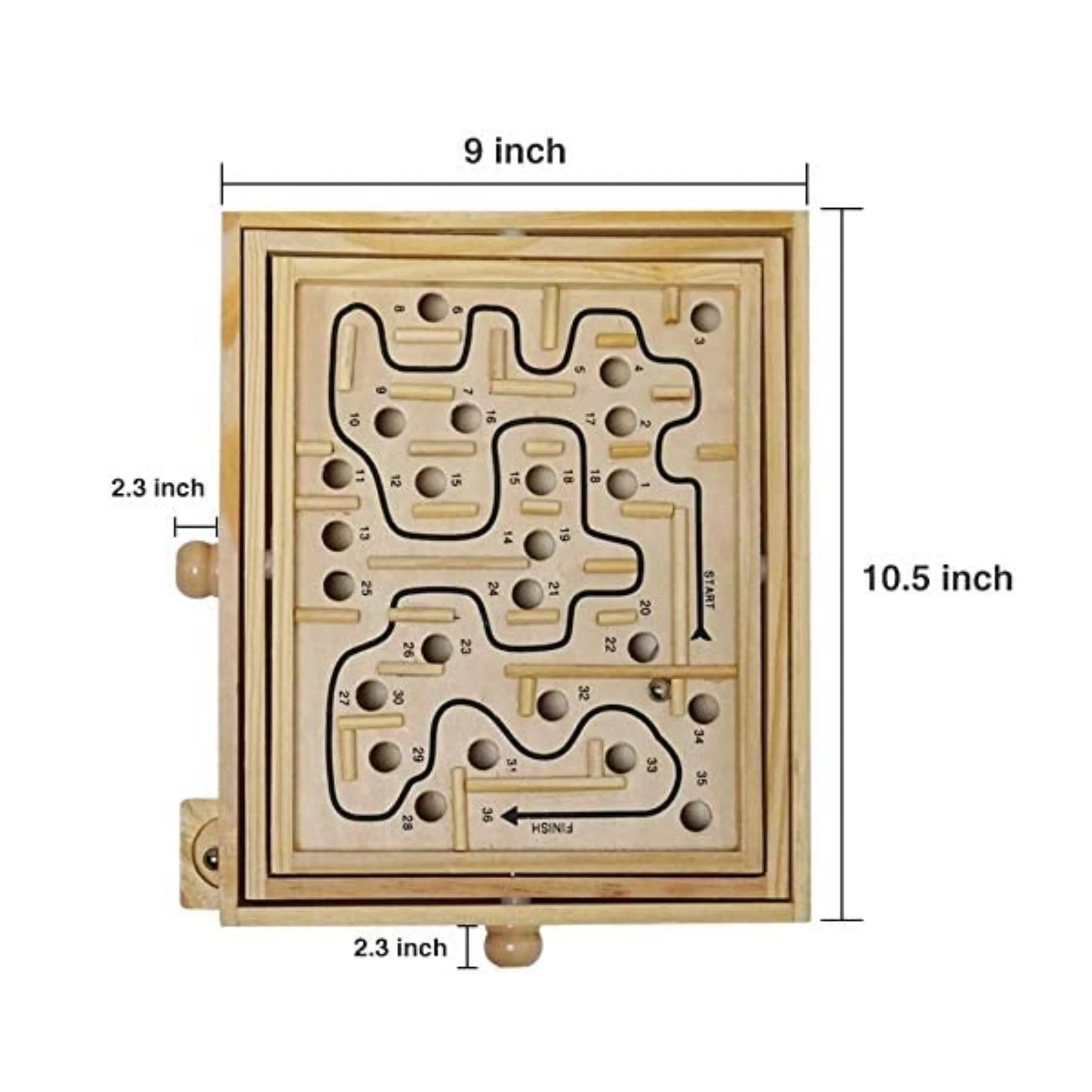 OEM Wooden Maze Game with Two Steel arbles, Wood Labyrinth  Puzzle Game Brain Game for Adults