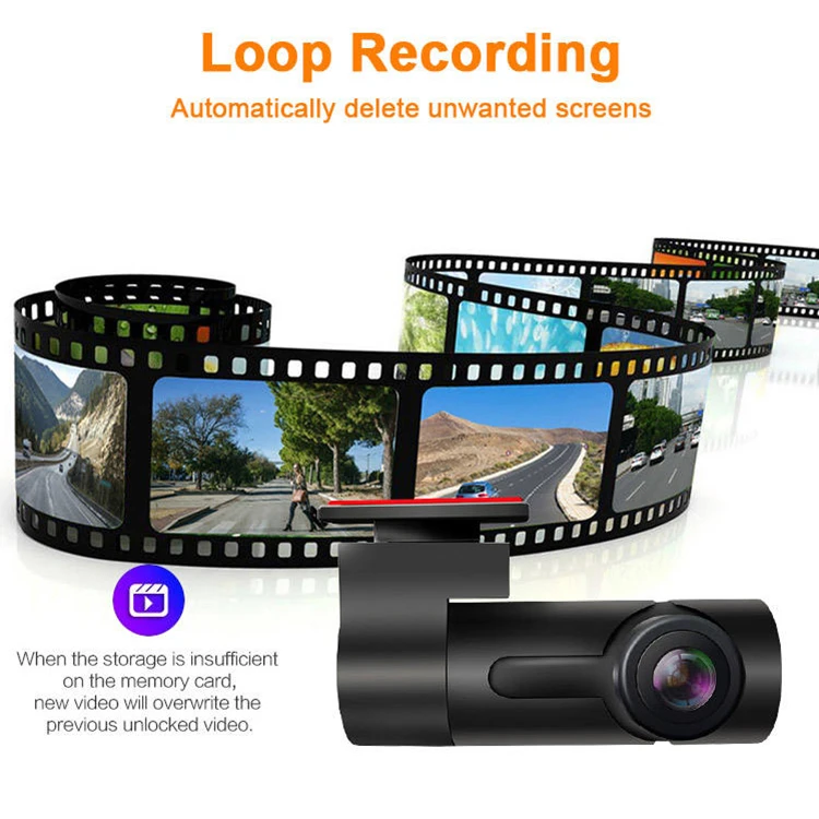 Dash Camera Wireless Dash Cam 1080P Car Black Box WiFi Camera DVR Front Inside Video Recorder Monitoring