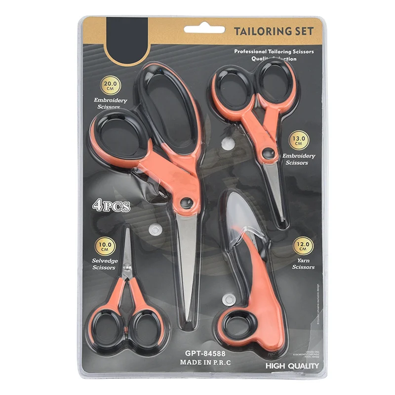 Perfect sewing helper Tailor Scissor set with thread snip for fabric cutting 4pcs sewing scissors set Comfortable Handle