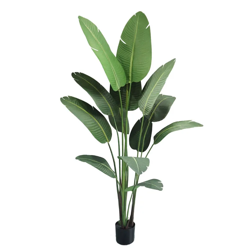 Wholesale 180cm Fake Banana Plant Tree Faux Banana Tree Fiber Artificial Banana Leaf Trees Bonsai For Wedding Home Decoration