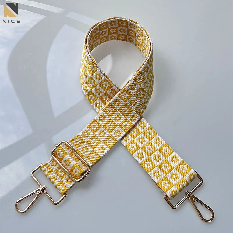 Wholesale Colorful Wide Shoulder Strap Replacement Fashionable Webbing Bag Strap Adjustable crossbody Bag Straps for DIY Handbag