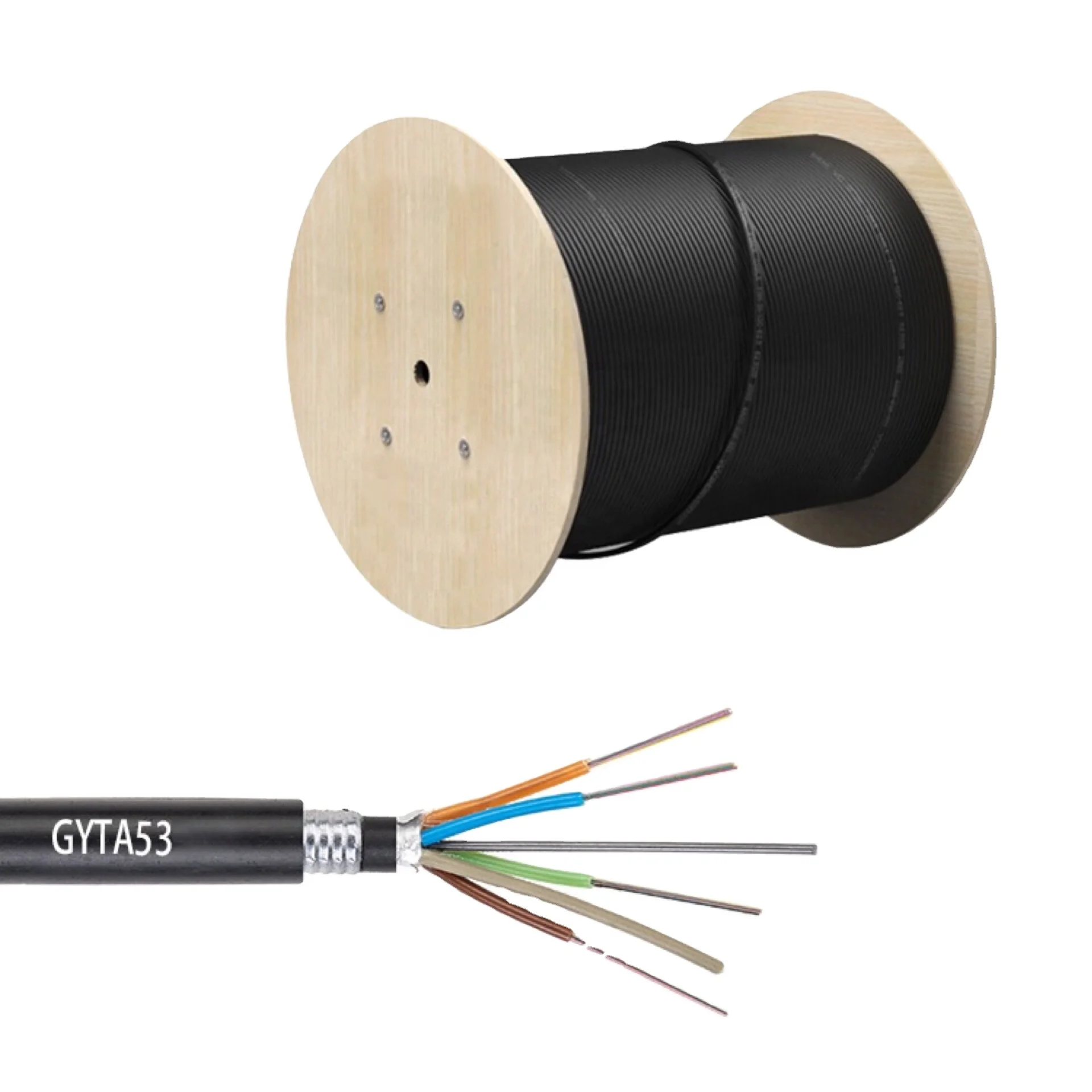 Anti-Rodent Outdoor Armored Optical Single Mode Gyta53 Fiber Optic Cable