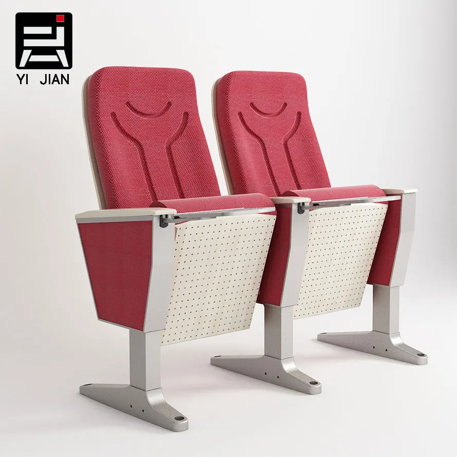 Modern Wooden Folding Metal Leg Auditorium Theater Church Chair For School Meeting Furniture