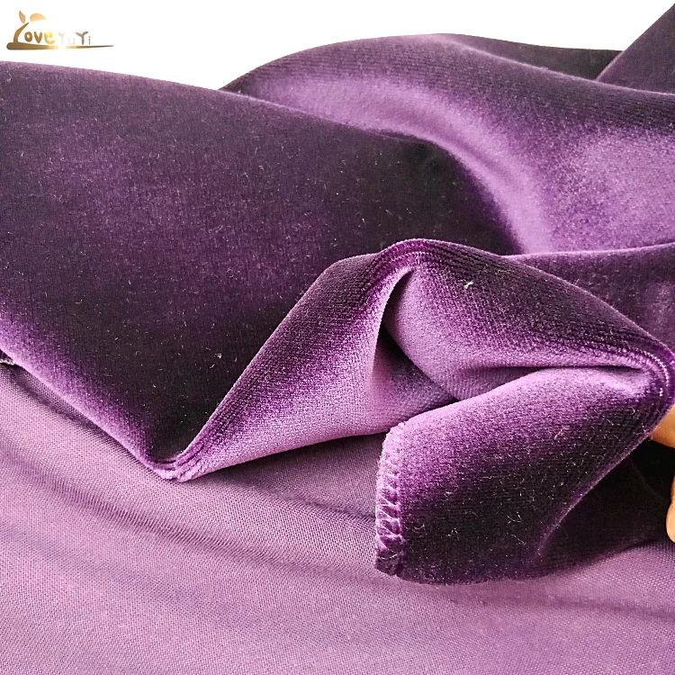 Hot Sale Super Soft Shiny Colorful Upholstery Plain Cut Sofa Velvet Fabric