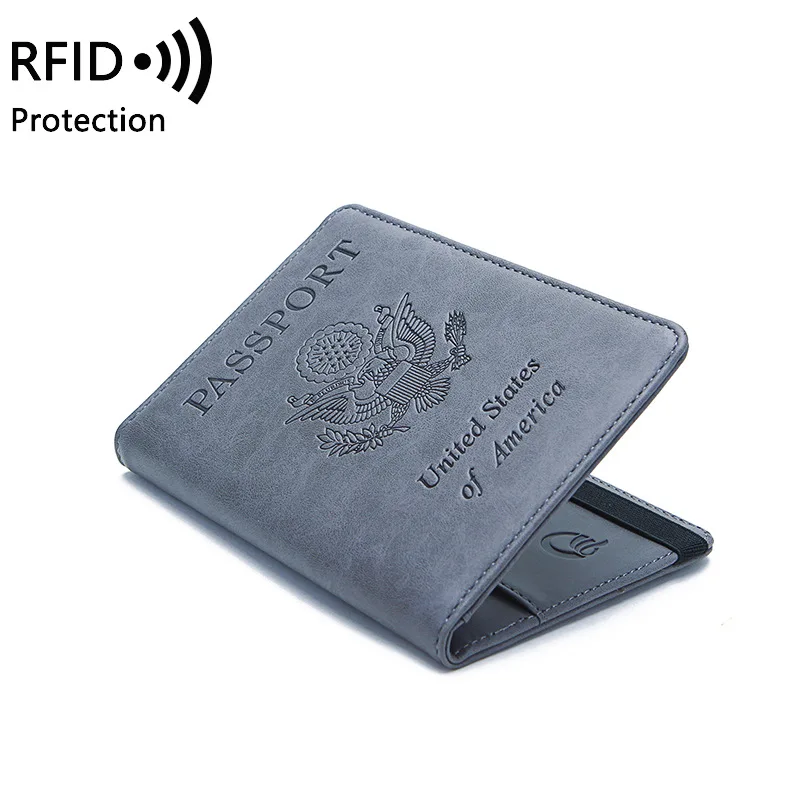 Hot sale cheap travel rfid blocking custom logo slim passport holder wallet with SIM card