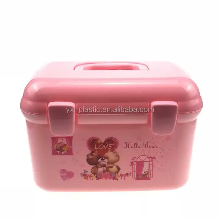 BPA free plastic lock lunch box with handle
