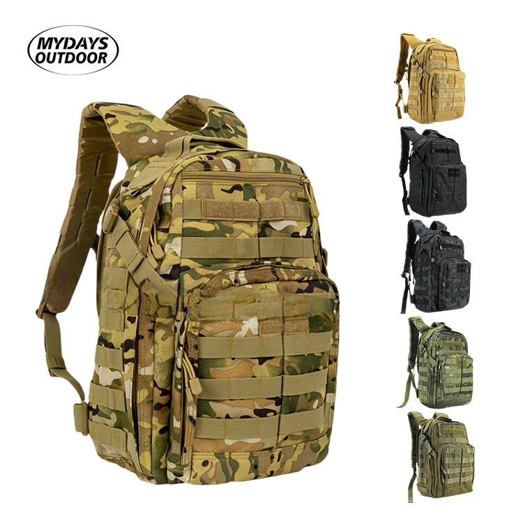 Mydays Outdoor Multifunctional 25L Molle Sport Tactical Backpack for Camping Hunting Adventure
