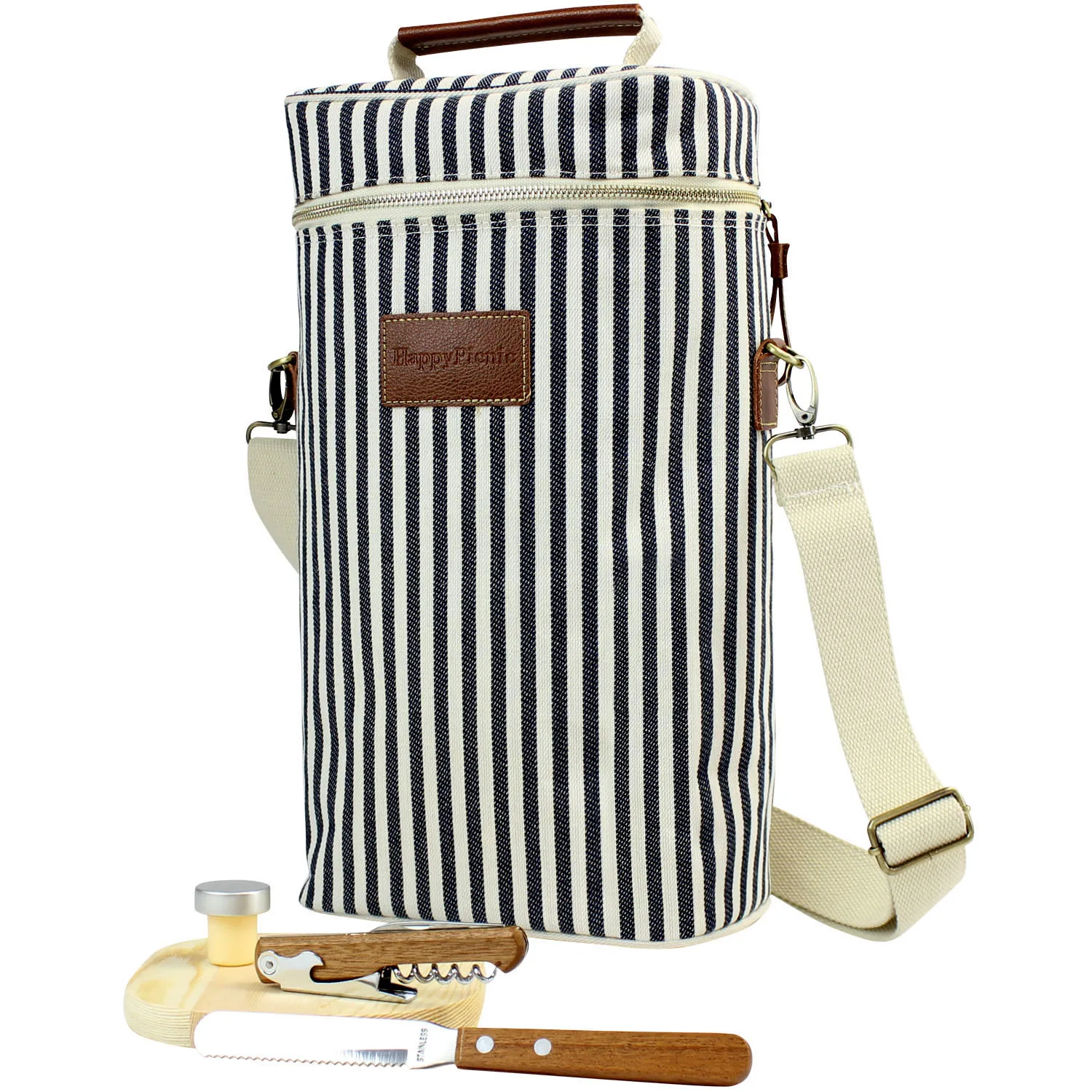 Insulated Wine Carrier Tote Bag,Insulated Wine Bottle Wine Tote Carrier Cooler Bag For Travel Picnic,two Wine Bottle Cooler bag