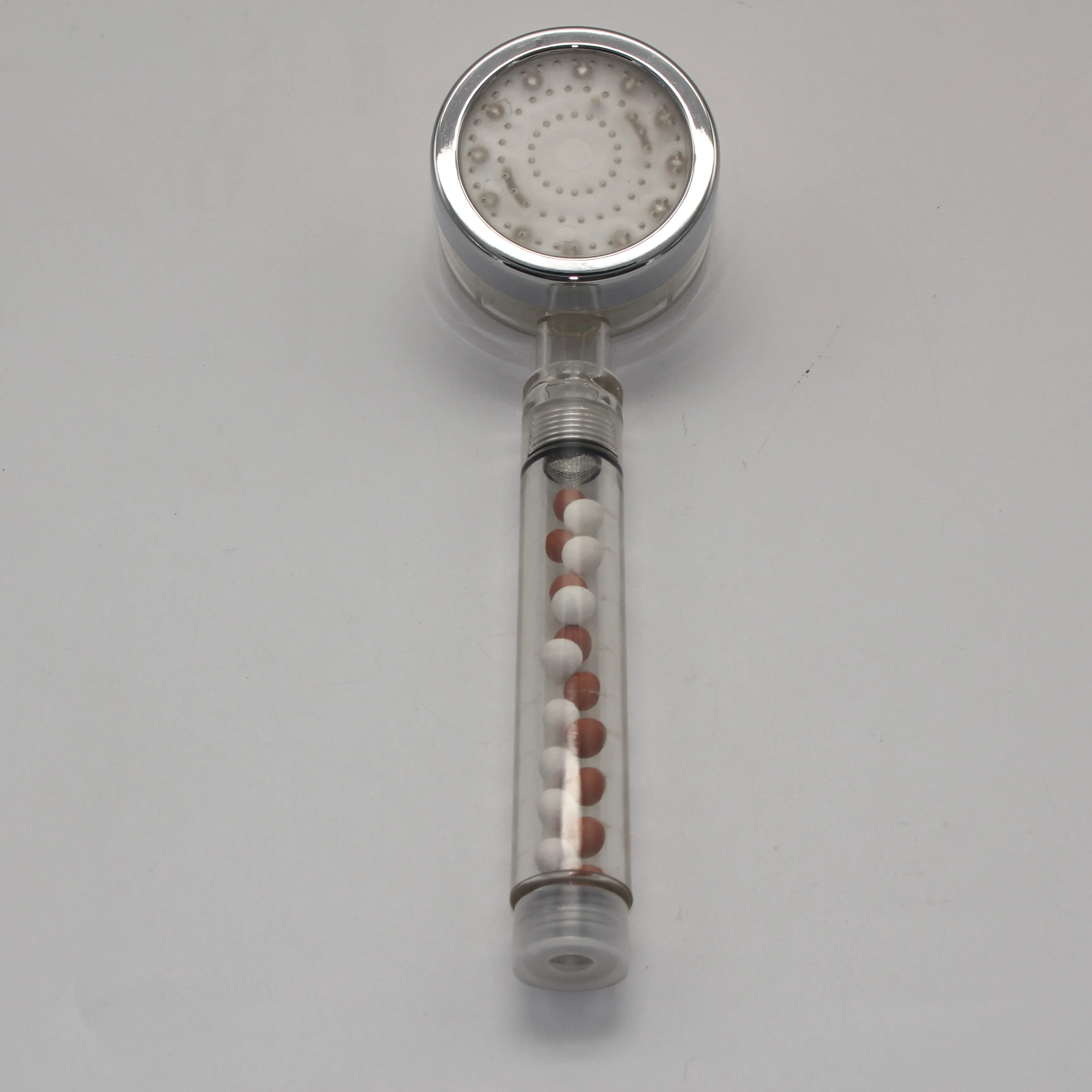 Temperature Sensor Control Color Change LED Negative Ion Mineral Stone Filter Bathroom Shower Head